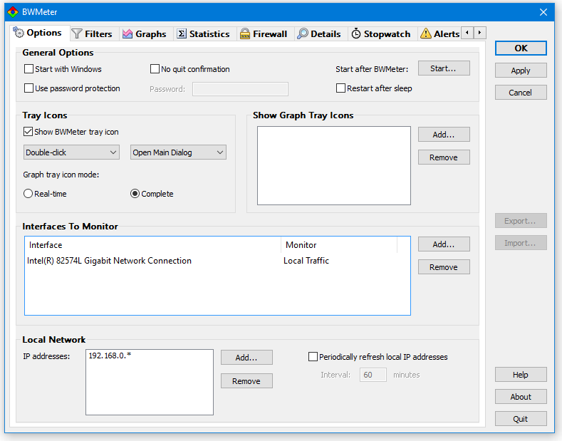 BWMeter – An easy-to-use and powerful solution for monitoring bandwidth usage and network traffic.